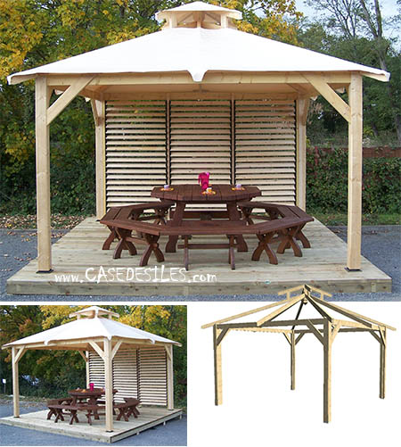 Aménagez votre kiosque de jardin en bois