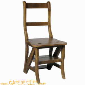 Meubles décoration chaise escabeau colonial RI07