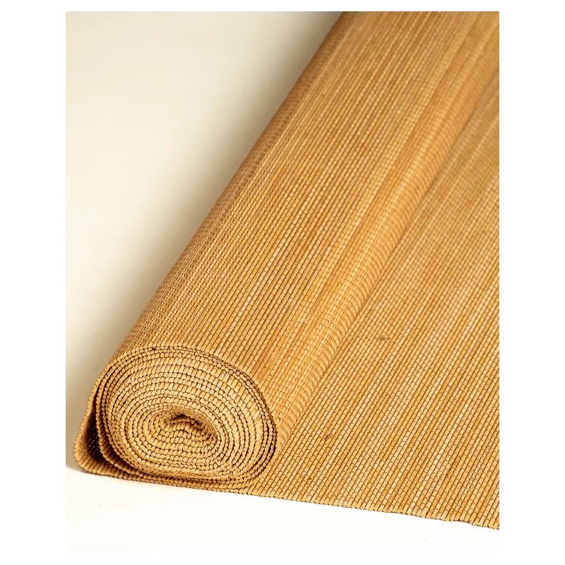Natte bambou latte tissé rayure revetement naturel – Image 3