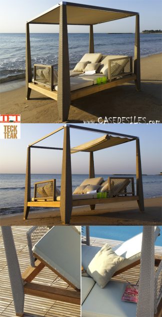 Lit libanais aluminium teck toit plat 502