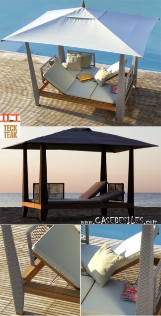 Lit libanais aluminium teck 501