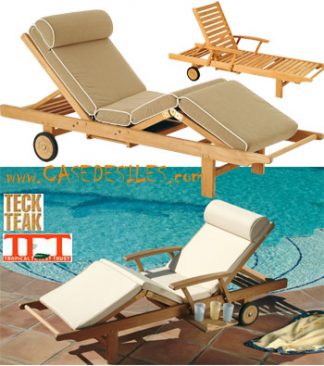 Transat teck articulé empilable design 9000
