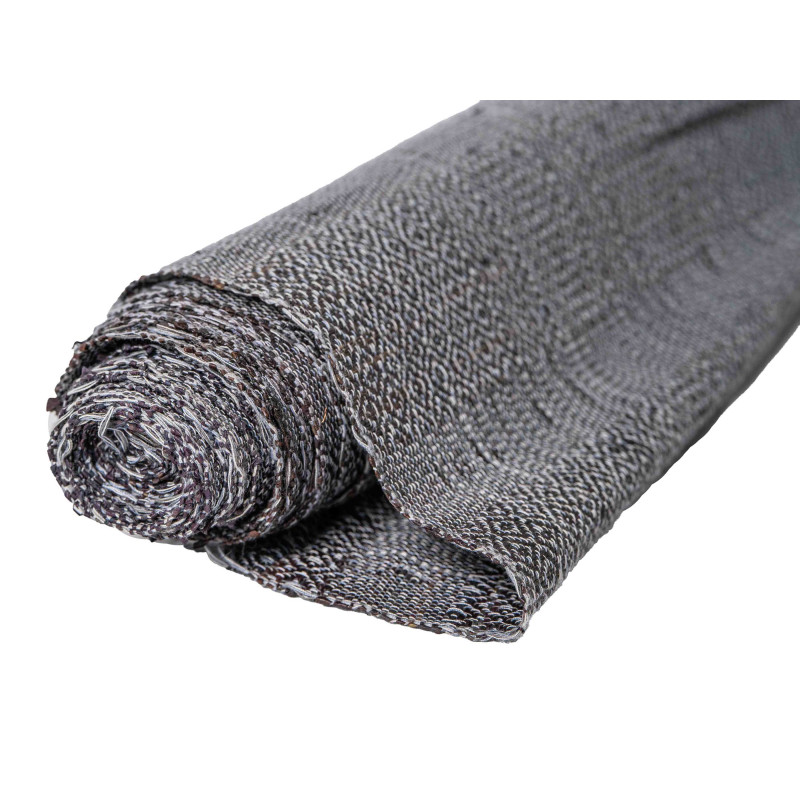 TISSAGE RAPHIA ET COTON NATUREL NOIR EN ROULEAUX DE 90CM