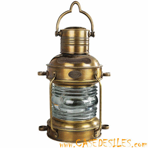 Lampe marine lanterne de mouillage bronze