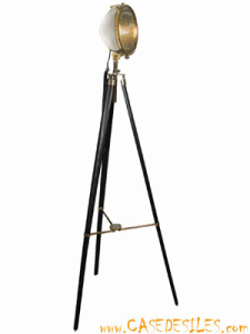 Lampe phare marine alu et laiton SL035