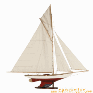 Maquette de bateau yacht Grand Cotre Bermuda