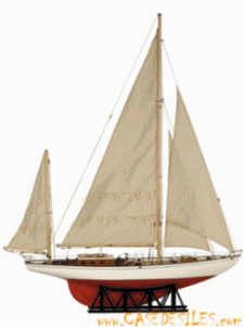 Maquette de bateau yacht Yawl Corsaro