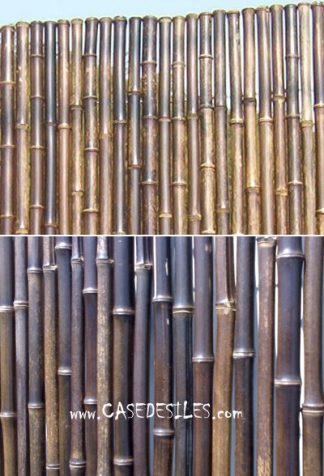 Clôture bambou de jardin régulière noir L1.5 - H2.5m