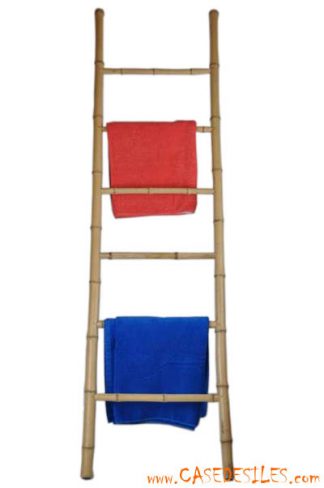 échelle bambou Porte Serviette 190x50cm à 6 barres