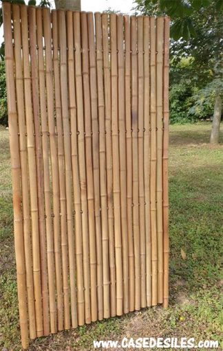 Clôture bambou gros diamètre 6à7cm en 150x250cm