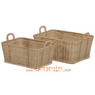 Mannes à linge rotin naturel 2xCDIB5N