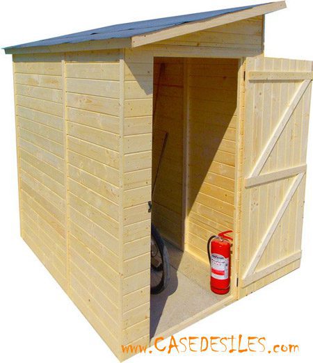 Abri jardin bois madriers 20mm douglas avec porte 2020