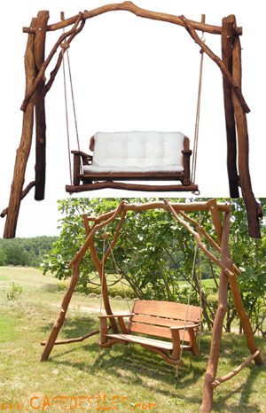 Balancelle en bois massif 3 places