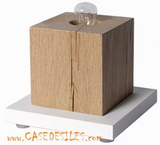 Lampe en chêne massif à poser Skuta