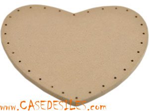 Fond à canner coeur en médium 16x16cm