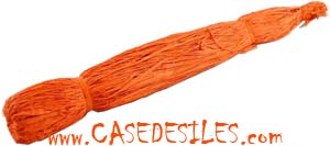 Fibres végétales raphia floche 250g orange