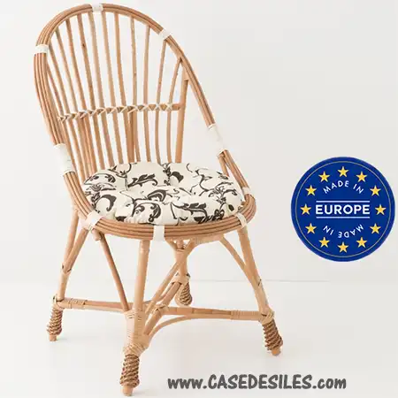 Fauteuil osier naturel marius coussin ecru 17