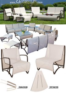 Canapé aluminium design modulable toile HPL 010