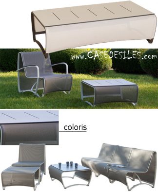 Table basse de jardin aluminium design HPL 056