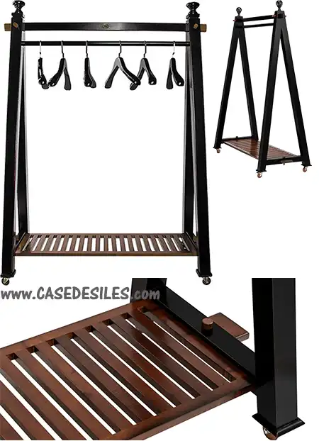 Chevalet portant bois laiton Grand Hôtel MF132