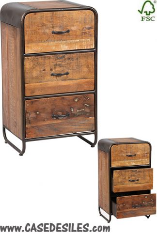 Chiffonnier industriel métal et bois de récupération 1871