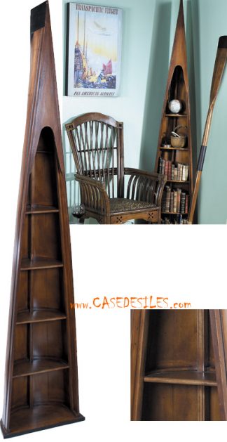 Etagère barque aviron bois MF007