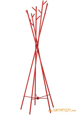 Porte manteaux arbre acier laqué rouge 2426RO