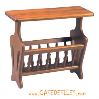 Porte revue colonial en bois et canne 4023